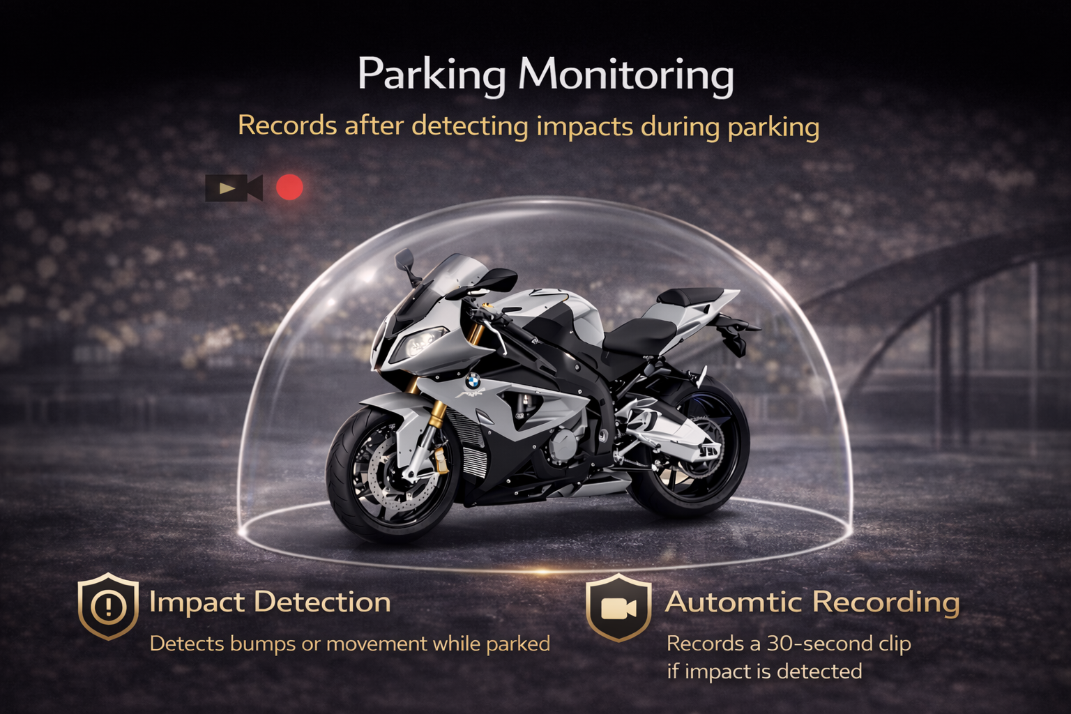 A-MINI-2K — Dual-Channel Screenless Motorcycle Dash Cam