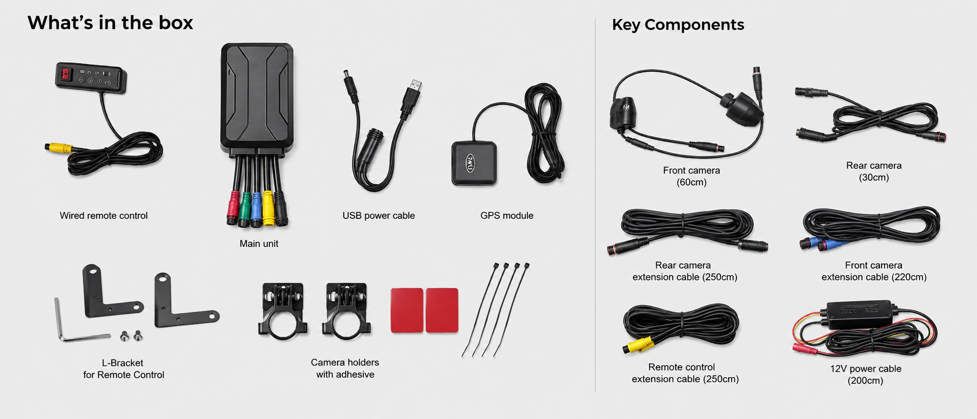 A-MINI-2K — Dual-Channel Screenless Motorcycle Dash Cam